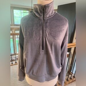 Vuori Women's Half-Zip Pullover in Azure (blueish grey)